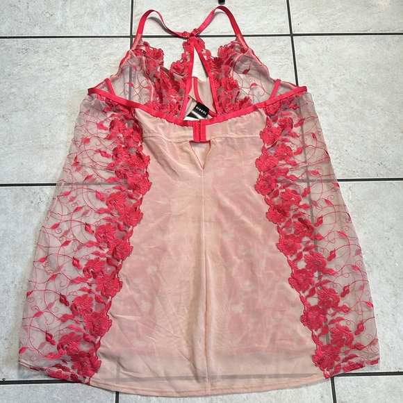 NWT Torrid Raspberry Pink Embroidered Mesh Underwire Lingerie Size 5X‎ - Picture 5 of 7